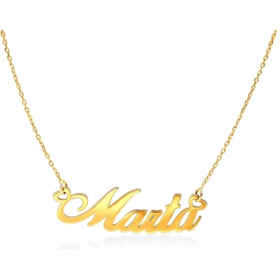 SAVICKI Kолие с име Марта: жълто злато