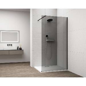 POLYSAN Esca - Душ кабина Walk-In 80x210 см, Antidrop, пушено стъкло/матово черно ES1280-02 (ES1280-02)