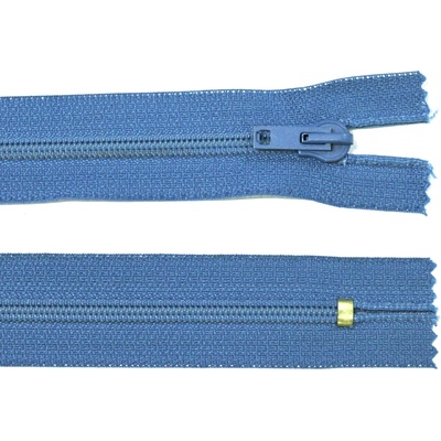 Spirálový zip no.5 nerozepínací 14cm modrý