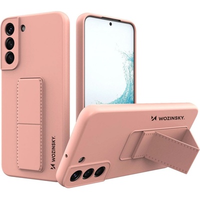 Wozinsky Силиконов кейс Wozinsky Kickstand със стойка за Samsung Galaxy S22 +, Розов (9145576247662)