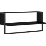 vidaXL Стенен рафт Монтиране на стена Черен дъб 65 x 25 x 30 cm (8010909)