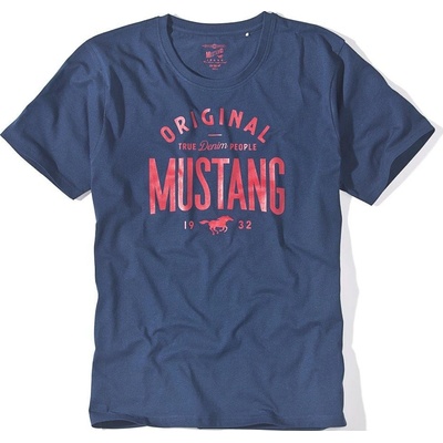 Mustang pánske tričko s potlačou Brody modré