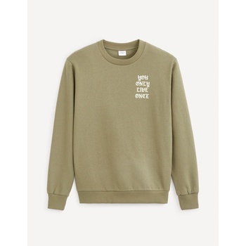 Celio Светлозелен мъжки суитчър с надпис Celio на гърба Celio | Zelen | МЪЖЕ | S