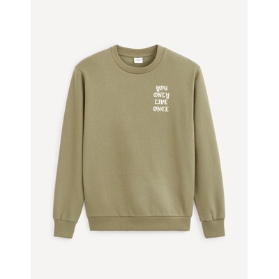 Celio Светлозелен мъжки суитчър с надпис Celio на гърба Celio | Zelen | МЪЖЕ | S