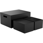 Decor Walther Кутии за съхранение Brownie черни 3 бр (0943060)