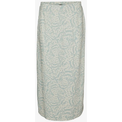 Vero Moda Кремава миди пола с десен и ленено каре Vero Moda Mymilo Vero Moda | Byal | ЖЕНИ | S