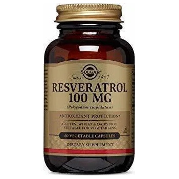Image 1 of Solgar Хранителна добавка Ресвератрол , Solgar Resveratrol 100mg Veg. caps 60s