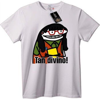 NOONEBRAND Тениска Tan Divno Анимационен - 6XL, White