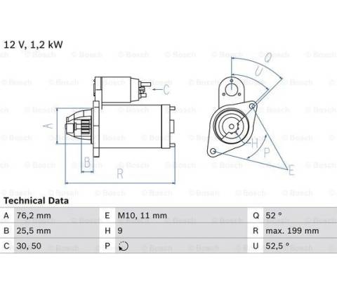 BOSCH Štartér 0986020890