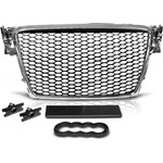  Решетка без емблема за Audi A4 B8 (2008-2011) - RS Look с хром рамка (GRAU02)