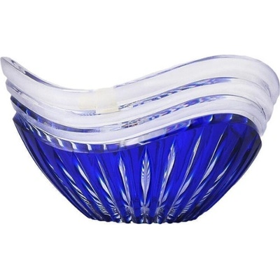 Bohemia Crystal Broušená mísa Dune modrá 210mm