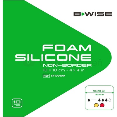 Bwise Krytie na rany penové silikónové 10 x 10 cm 10 ks