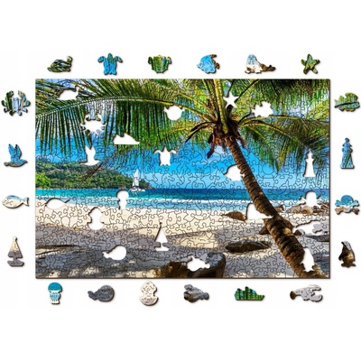 WOODEN CITY Dřevěné Pláž na Paradise Island Karibské moře 2v1 EKO 505 dílků