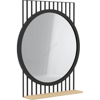 EGLO 425065 - Огледало HUNWICK 45, 4x57 cm черно/липа (EG425065)