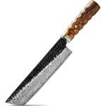 HARAHU Дамаски кухненски нож KE-37348 - Nakiri / Кафяв KP37348
