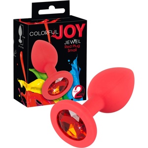 You2Toys - Colorful JOY - силиконов анален плъг - малък (червен)