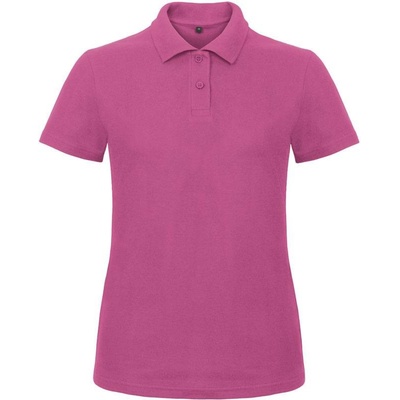 B&C ID.001 /women Dámske piqué polo červená fuchsia