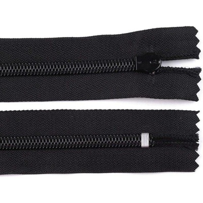 Voděodolný zip šíře 7 mm délka 85 cm spirálový - černá