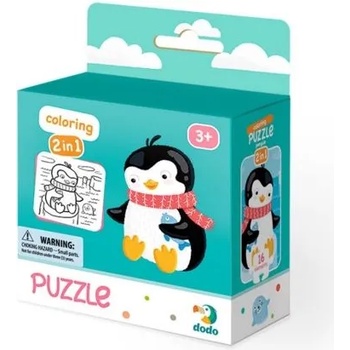 Image 1 of dodo - Детски пъзел 2 в 1 - Пингвин - 16 части (300122)