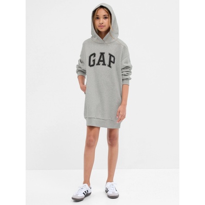 GAP Детска суитшърт рокля с лого GAP GAP | Siv | Момичешки | 104/110