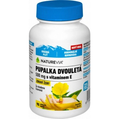 NatureVia Pupalka dvouletá 500 mg+vitE 90 kapslí