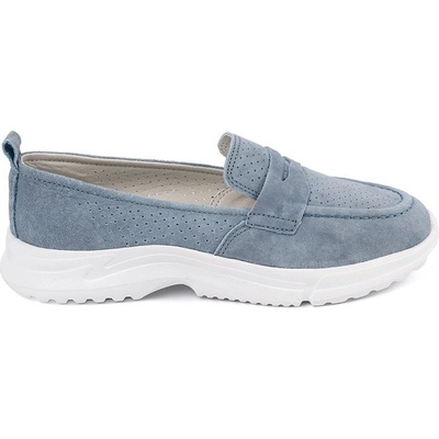Goodin Praktické modré mokasíny dámské na platformě