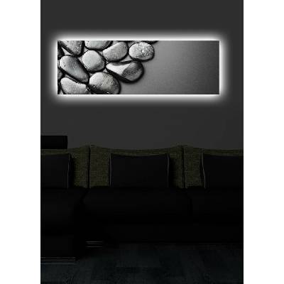 ASIR Nástěnný obraz s led osvětlením KAMENY 30 cm plátno