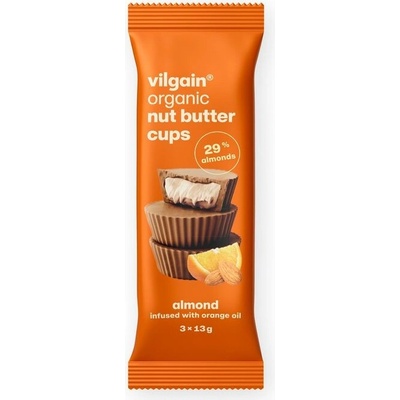 Vilgain Nut Butter Cups Bio Mandle v pomarančovom oleji 39 g