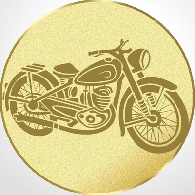 D2-33E/G Emblém pr.50mm historický motocykel zlatý 5 cm