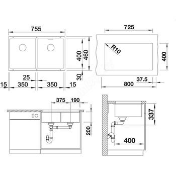 Image 1 of BLANCO SUBLINE 350/350-U (523576)