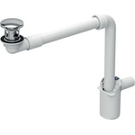 Geberit - Икономичен сифон за умивалници с преливник, ClickClack, хром 152.073. 21.1 (152.073.21.1)