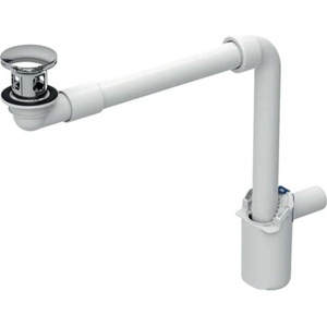 Geberit - Икономичен сифон за умивалници с преливник, ClickClack, хром 152.073. 21.1 (152.073.21.1)
