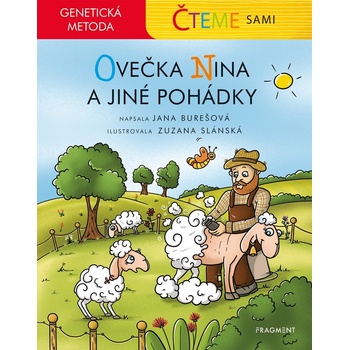 Čteme sami - genetická metoda: Ovečka Nina a jiné pohádky - Jana Burešová, Zuzana Slánská ilustrátor