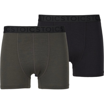Stoic Мъжко мериносово термобельо Stoic Merino150 SadjemSt. Boxer 2-Pack Merino base layer - Black / Dark Olive - размер 3XL (015-2329-0116)