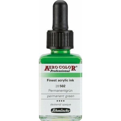 Schmincke Aero Color akrylový atrament Professional Standard 502 permanentná zelená