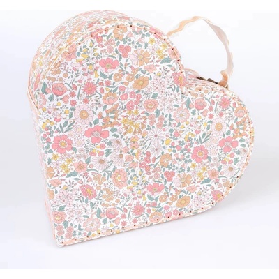 Meri Meri Dětský kufřík Heart Meri Meri x Liberty větší růžová