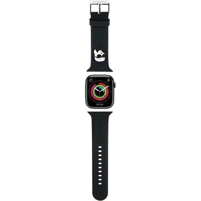 Karl Lagerfeld Karl Lagerfeld 3D Rubber Karl Head каишка за Apple Watch 42/44/45/49mm, черен