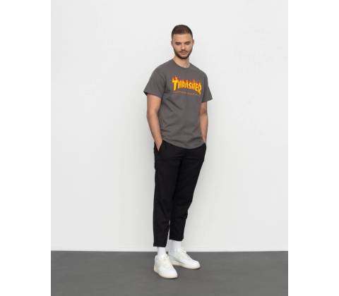 Thrasher Flame Logo charcoal