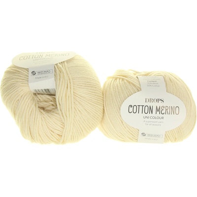 Drops Cotton Merino 01 smetanová