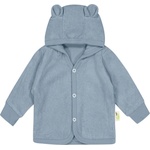 Bio Baby Бебешки суитшърт с ушички Bio Baby - 68 сm, 4-6 месеца, синьо фроте (97222324) - ozone