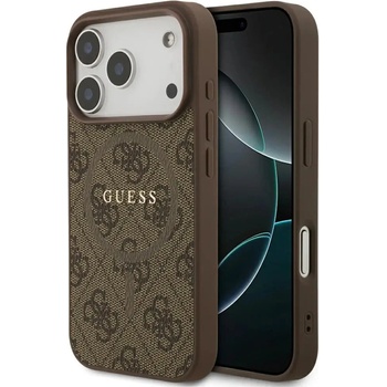 GUESS Калъф Guess 4G Ring Classic Logo MagSafe за iPhone 17 Pro - кафяв
