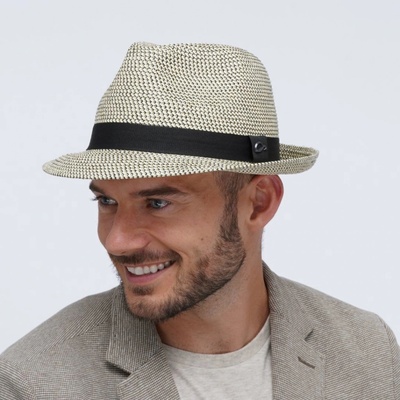 Göttmann Trilby s černou stuhou GT-Onyx-22-177-14 šedo-béžový