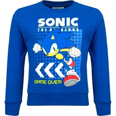E plus M dětská mikina Sonic modrá s potiskem