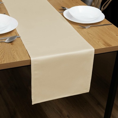 Biante satén běhoun polyesterový Satén LUX-054 Latte 35x180 cm
