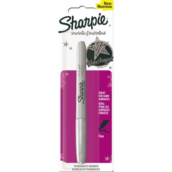 Sharpie Перманентен маркер Sharpie Metallic, блистер, сребрист (27674-А-СРЕБРИСТ)