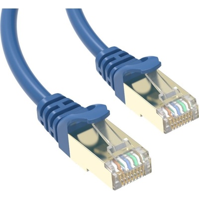 Conexpro PC6AFS-5B slim patch, STP, CAT6A, 5m, modrý