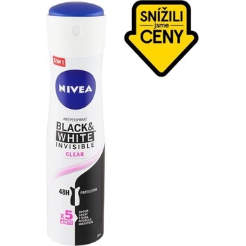 Nivea Invisible for Black & White Clear deospray 150 ml