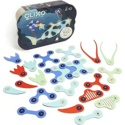 Clixo Fluorescenčné magnetické kocky Ocean