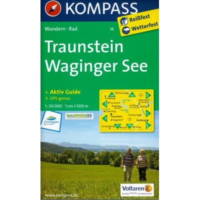 Kompass 16 Traunstein Waginger See 1:50 000 turistická mapa