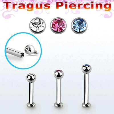 InfinityPierce Labret s krystalem různých délek a barev TLBJBIN3